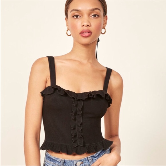 Unworn, Tags attached Reformation Black Top - Picture 2 of 4